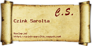 Czink Sarolta névjegykártya