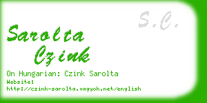 sarolta czink business card